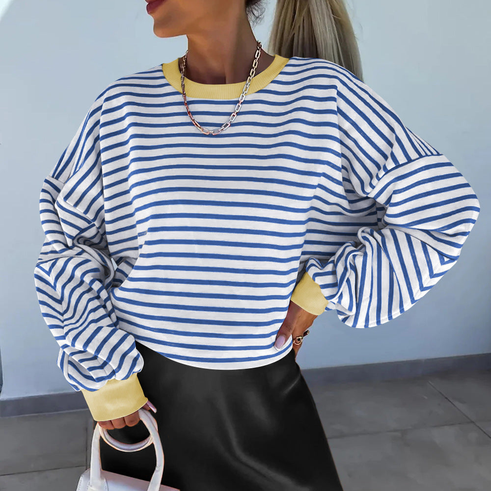 Helvano | Gestreiftes Boxy-Sweatshirt für Damen