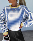 Helvano | Gestreiftes Boxy-Sweatshirt für Damen