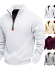 Helvano | Herren Troyer-Pullover mit Stehkragen
