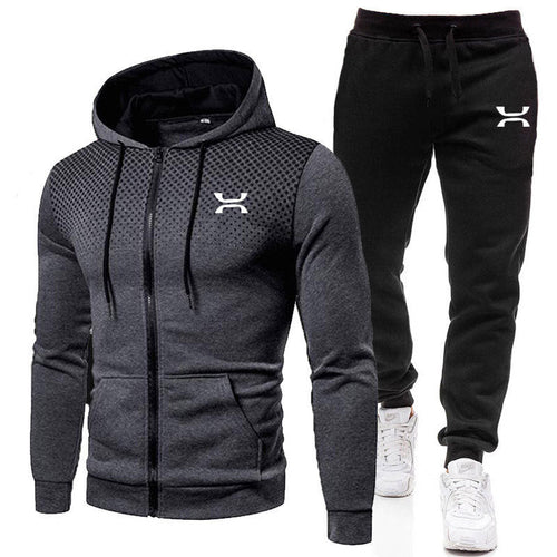 Helvano | Herren Trainingsanzug mit Zip-Hoodie und Jogginghose
