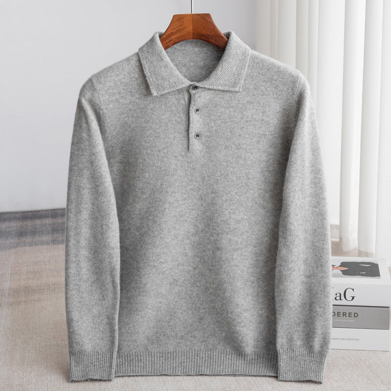 Helvano | Herren Polo-Pullover aus Wollmischung