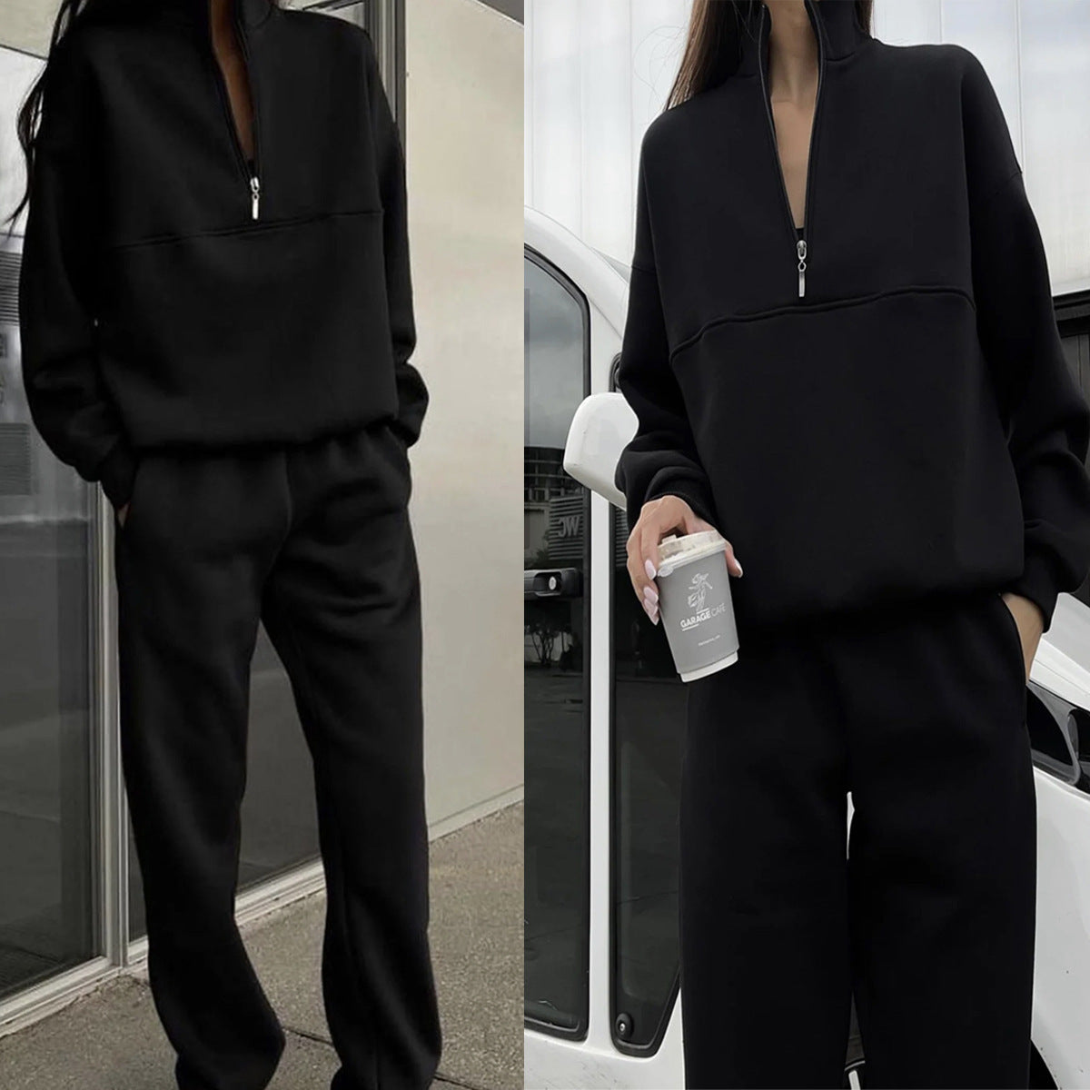Helvano | Sportlicher Jogginganzug für Damen mit Zip-Hoodie