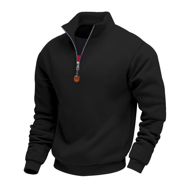 Helvano | Herren Troyer-Pullover mit Stehkragen
