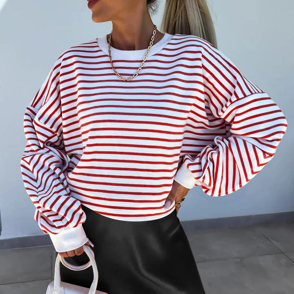 Helvano | Gestreiftes Boxy-Sweatshirt für Damen