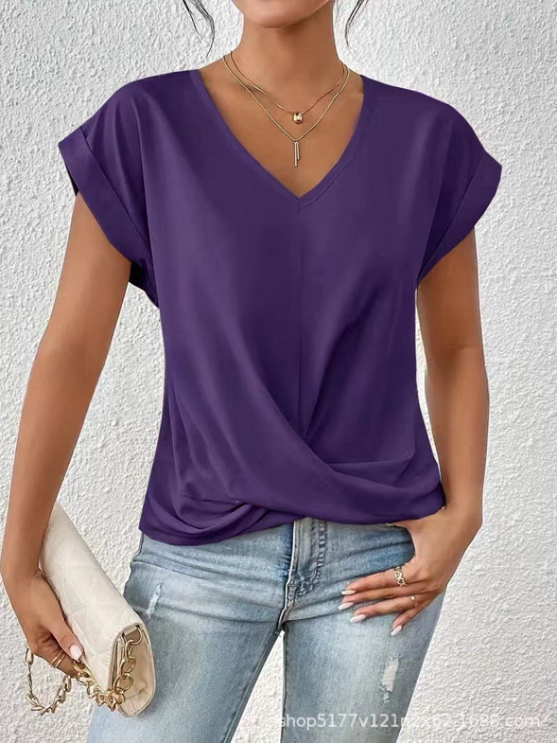 Helvano | Damen T-Shirt mit V-Ausschnitt