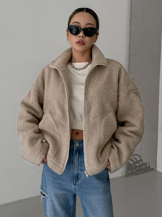 Helvano | Damen Jacke in Lammwoll-Optik