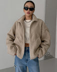 Helvano | Damen Jacke in Lammwoll-Optik