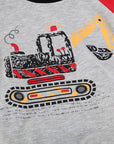 Helvano | Sweatshirt mit Bagger-Motiv für Jungen in Grün