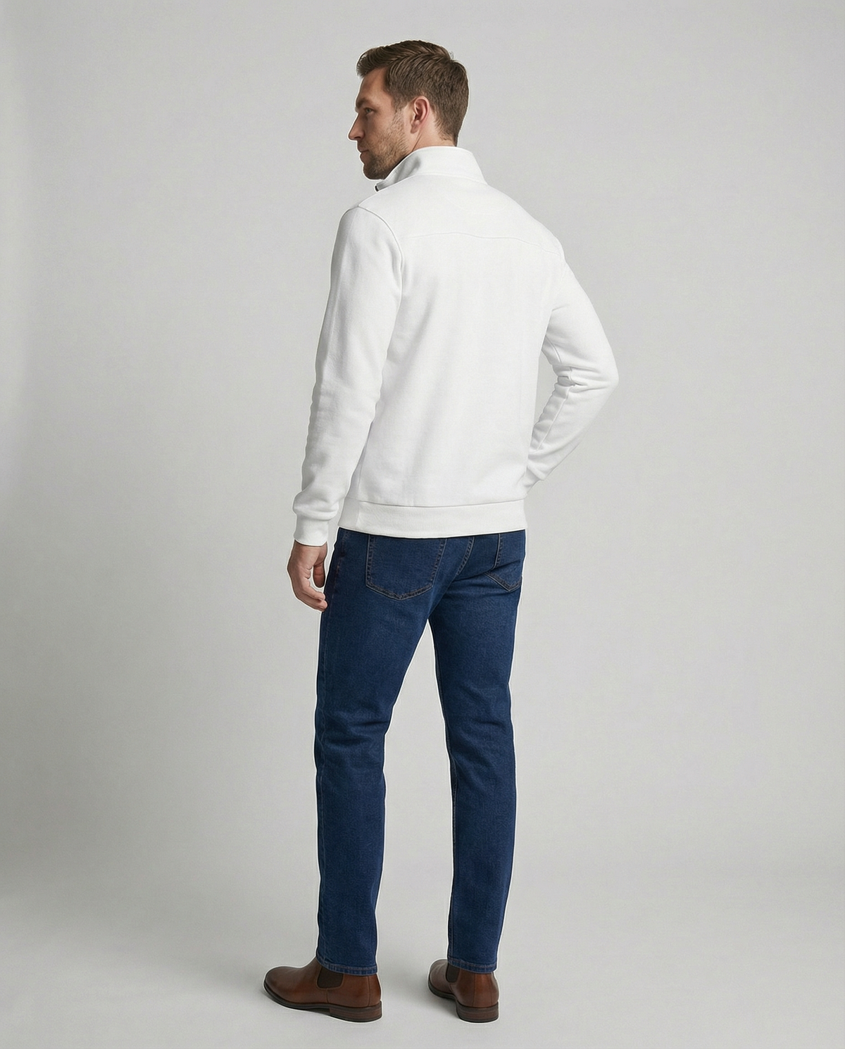 Helvano | Herren Fleece-Pullover mit Half-Zip
