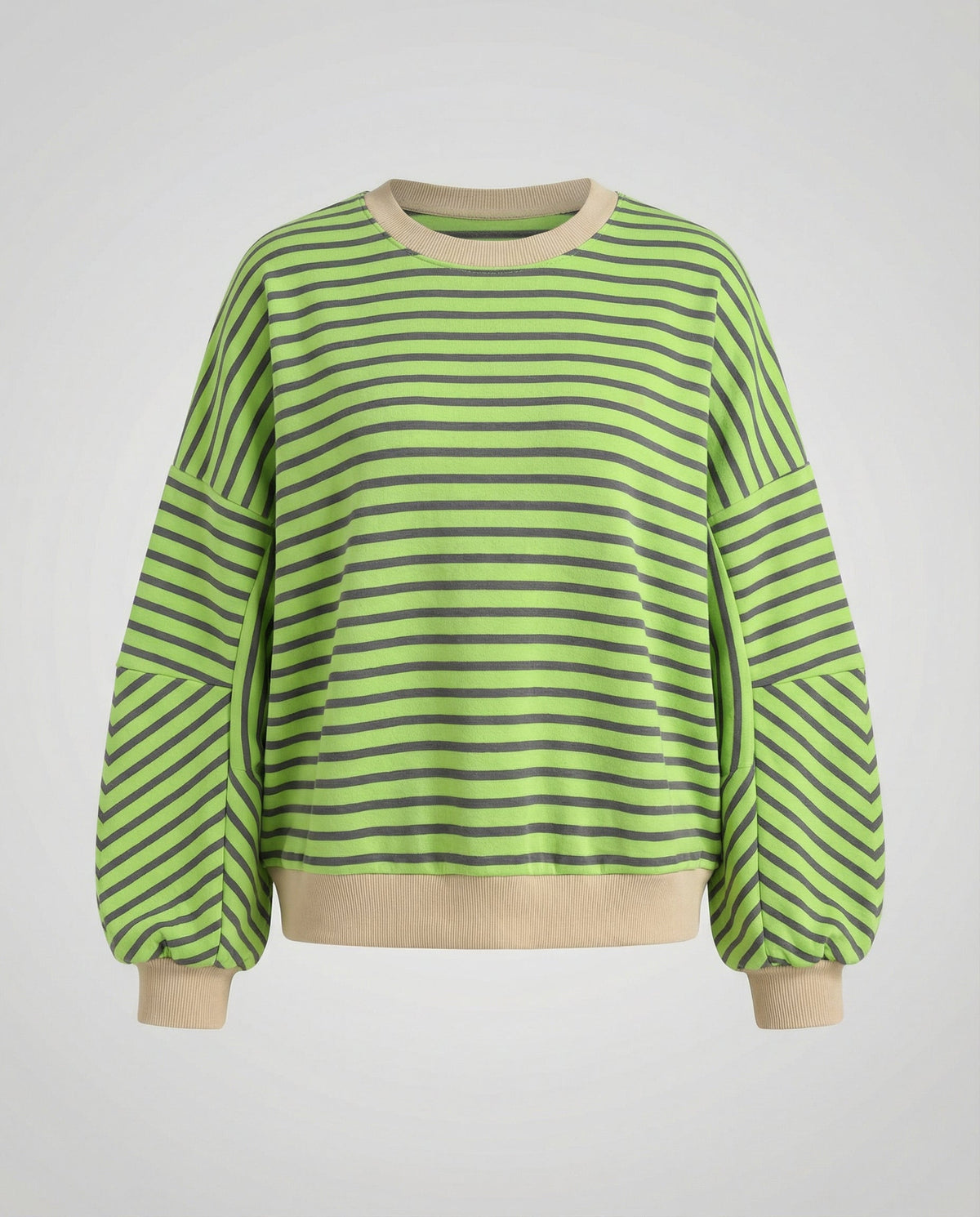 Helvano | Boxy Sweatshirt für Damen Gestreift