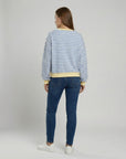 Helvano | Boxy Sweatshirt für Damen Gestreift