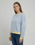 Helvano | Boxy Sweatshirt für Damen Gestreift