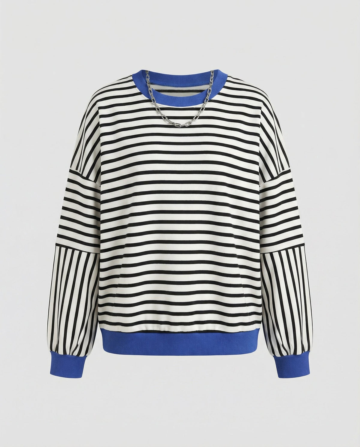 Helvano | Boxy Sweatshirt für Damen Gestreift