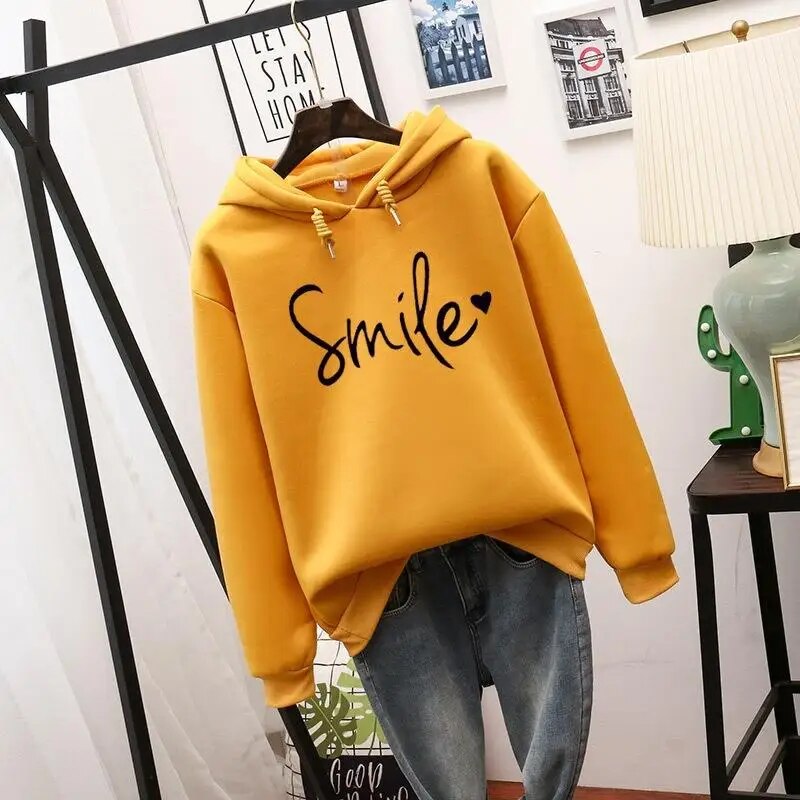 Helvano | Damen Kapuzenpullover mit Smiley-Print