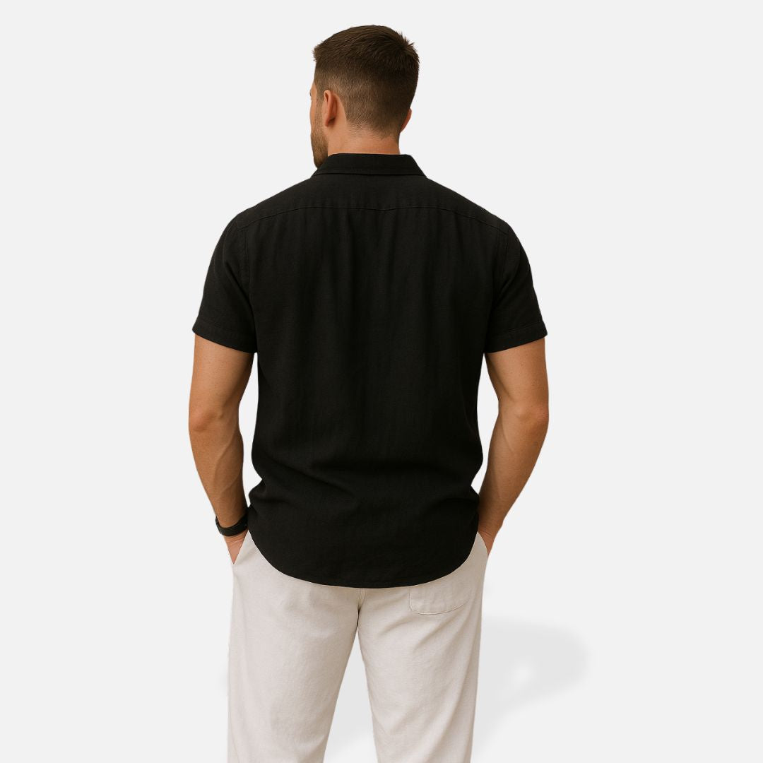 Helvano | Leinen-Set für Herren mit Hemd und Shorts