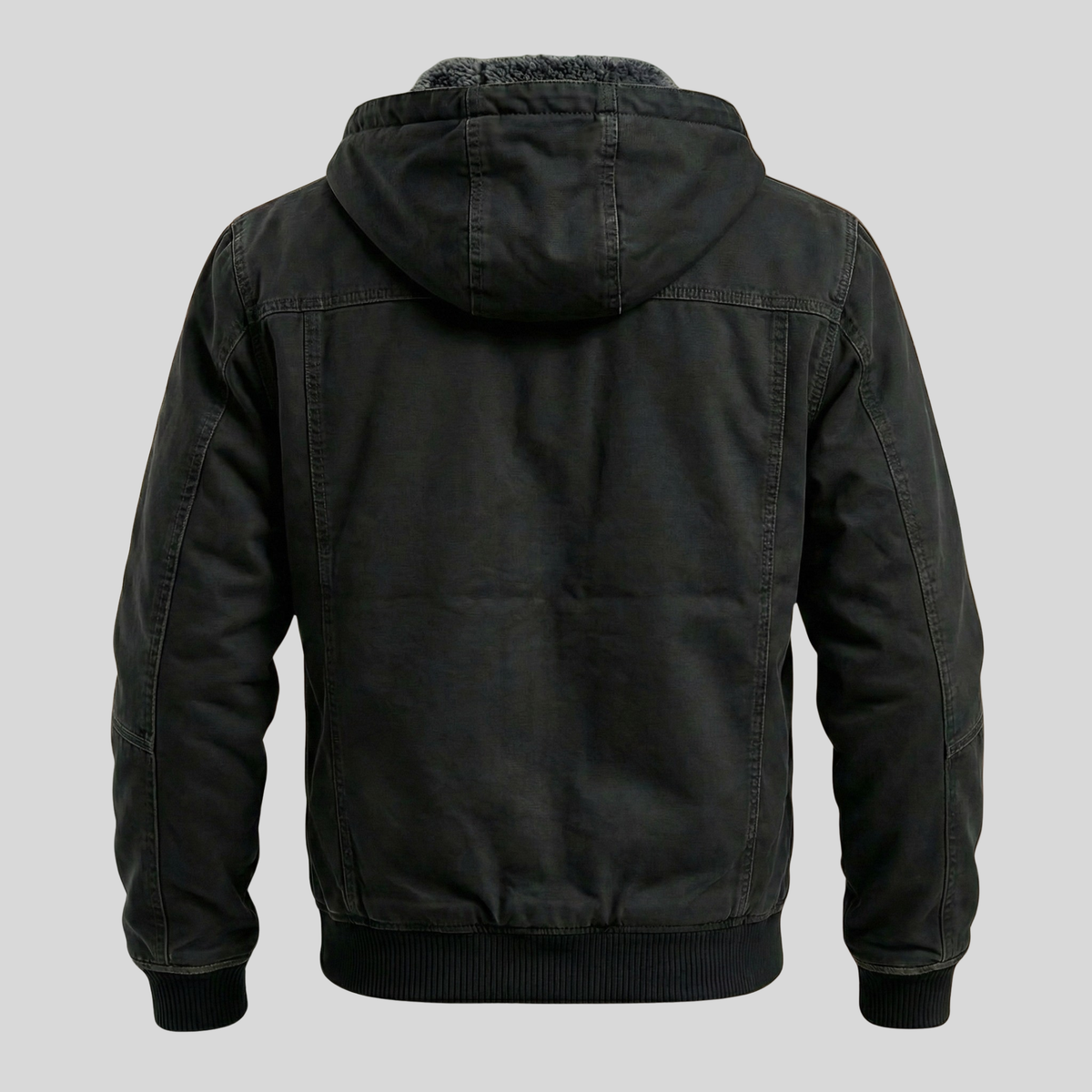 Helvano | Utility-Jacke mit Sherpa-Futter für Herren in Schwarz