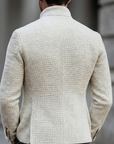 Helvano | Einreihige Strickjacke für Herren in Weiss