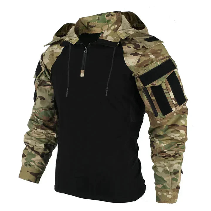 Helvano | Taktischer Half-Zip Kapuzenpullover für Herren
