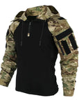 Helvano | Taktischer Half-Zip Kapuzenpullover für Herren