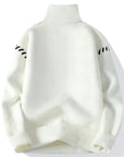Helvano | Oversized Patchwork-Rollkragenpullover für Herren