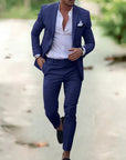 Helvano | Leinen-Anzug für Herren, 2-teilig, Slim Fit