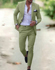 Helvano | Leinen-Anzug für Herren, 2-teilig, Slim Fit