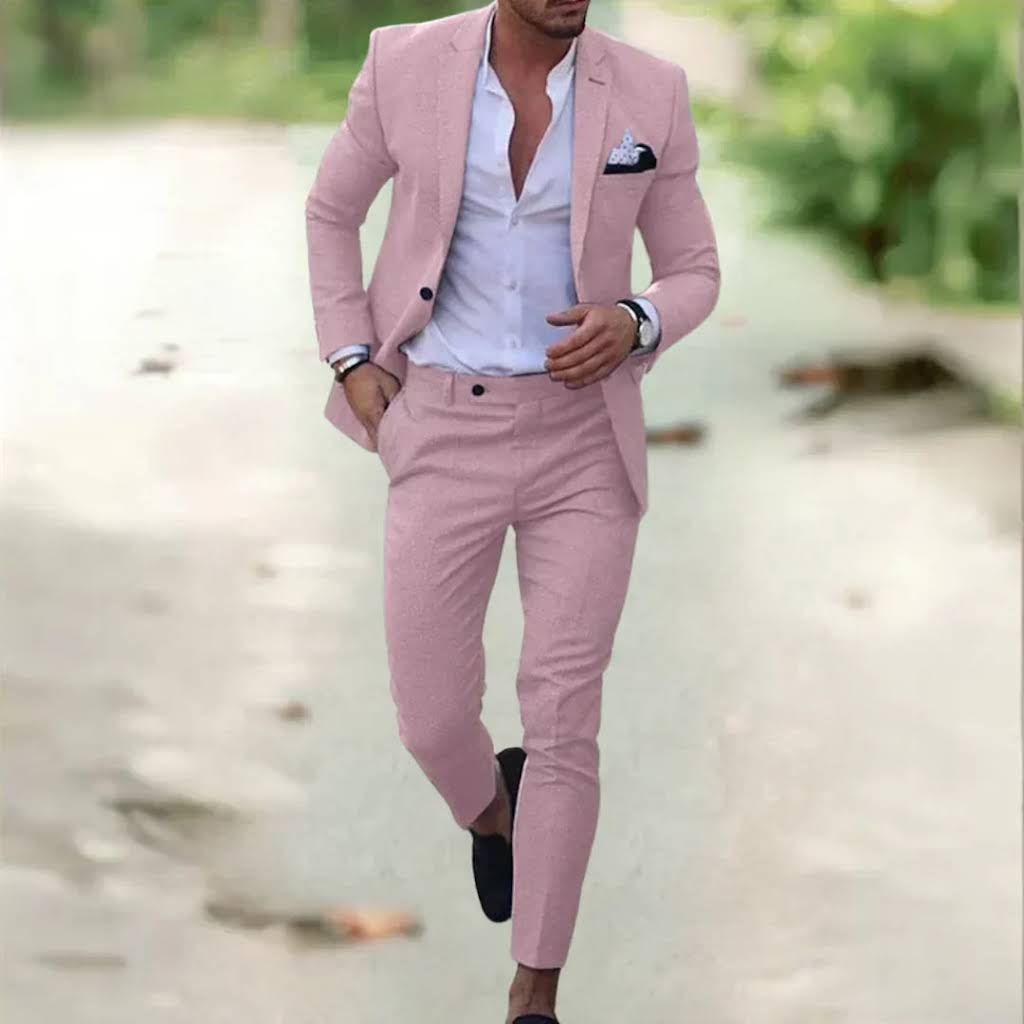 Helvano | Leinen-Anzug für Herren, 2-teilig, Slim Fit