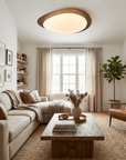 Helvano | Runde LED-Deckenleuchte mit Holzoptik