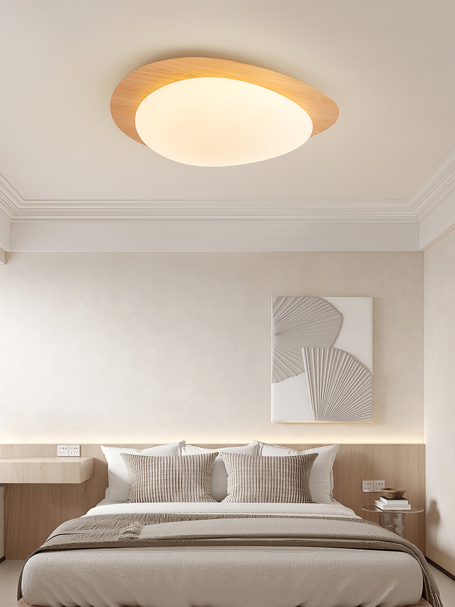Helvano | Runde LED-Deckenleuchte mit Holzoptik