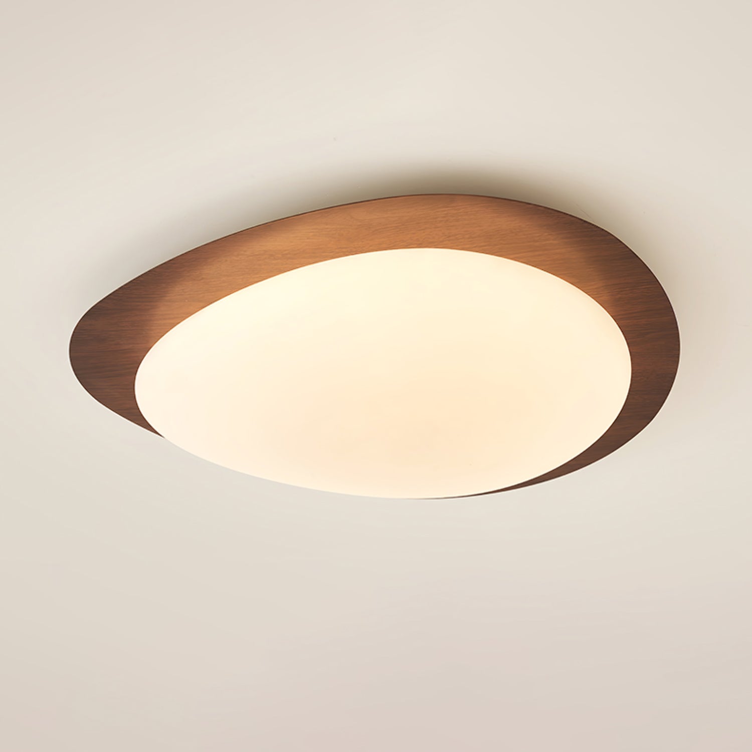 Helvano | Runde LED-Deckenleuchte mit Holzoptik