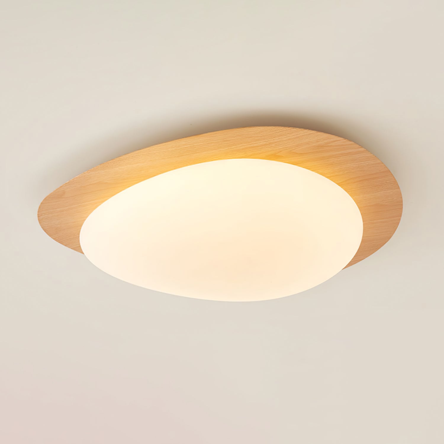Helvano | Runde LED-Deckenleuchte mit Holzoptik