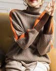 Helvano | Gestreifter Rollkragenpullover für Damen
