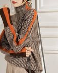 Helvano | Gestreifter Rollkragenpullover für Damen