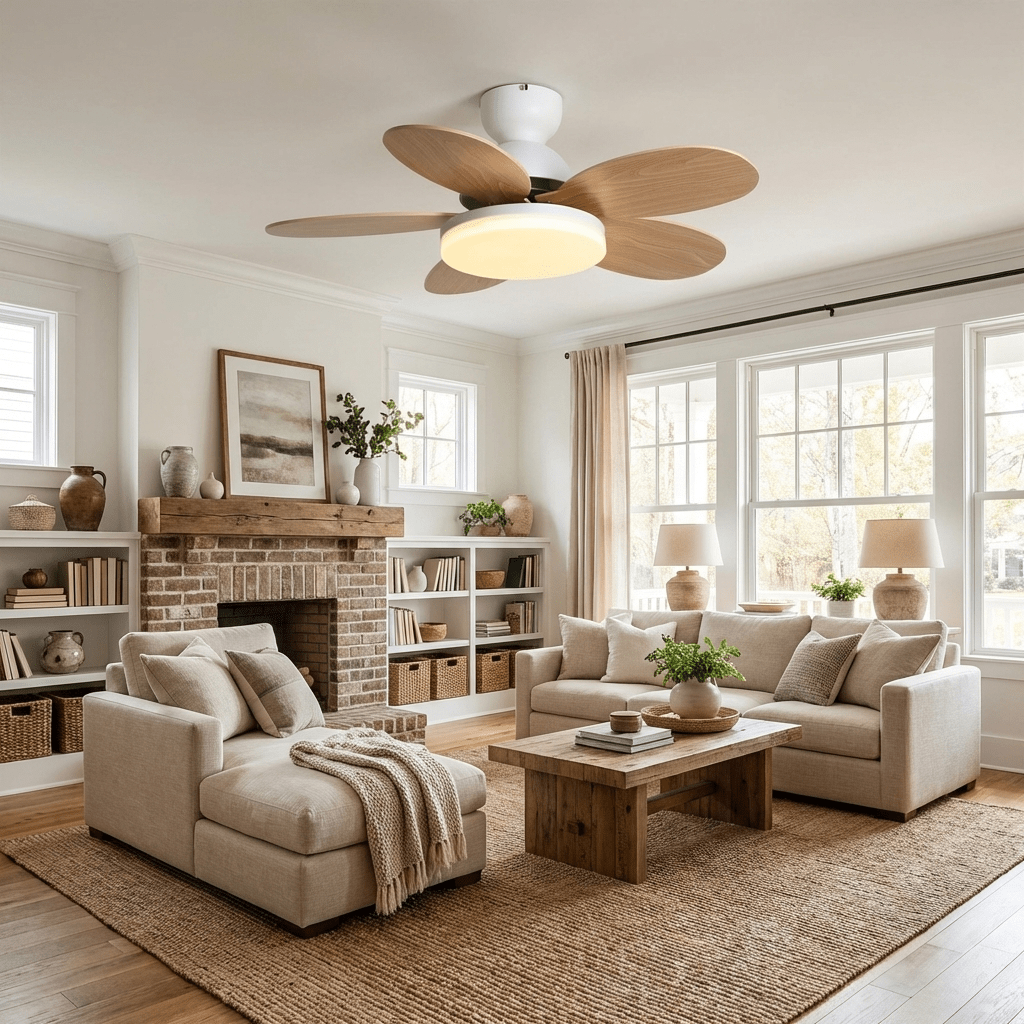 Helvano | Deckenventilator mit Licht und Fernbedienung