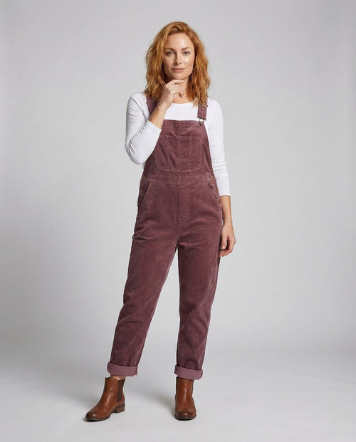 Helvano | Weite Cord-Latzhose für Damen