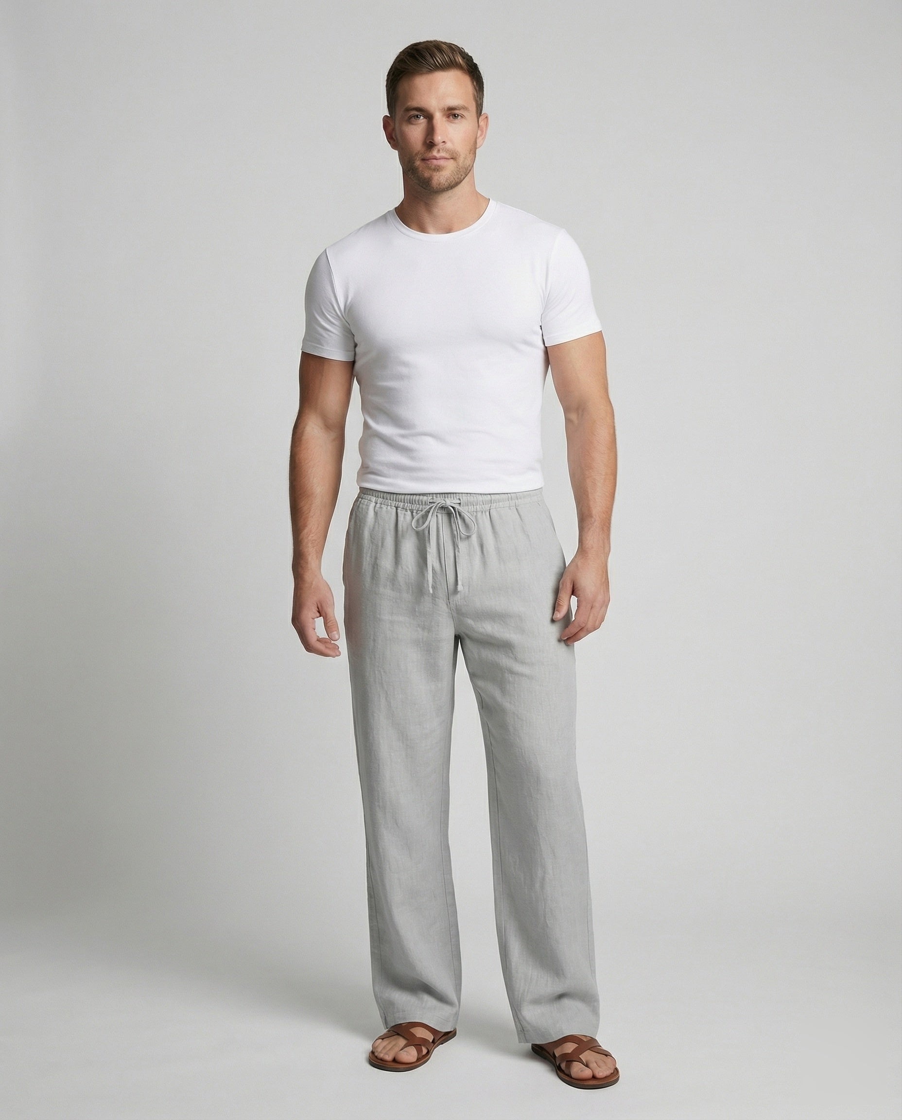 Helvano | Leinenhose für Herren mit Tunnelzug