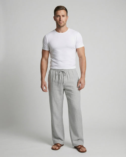 Helvano | Leinenhose für Herren mit Tunnelzug