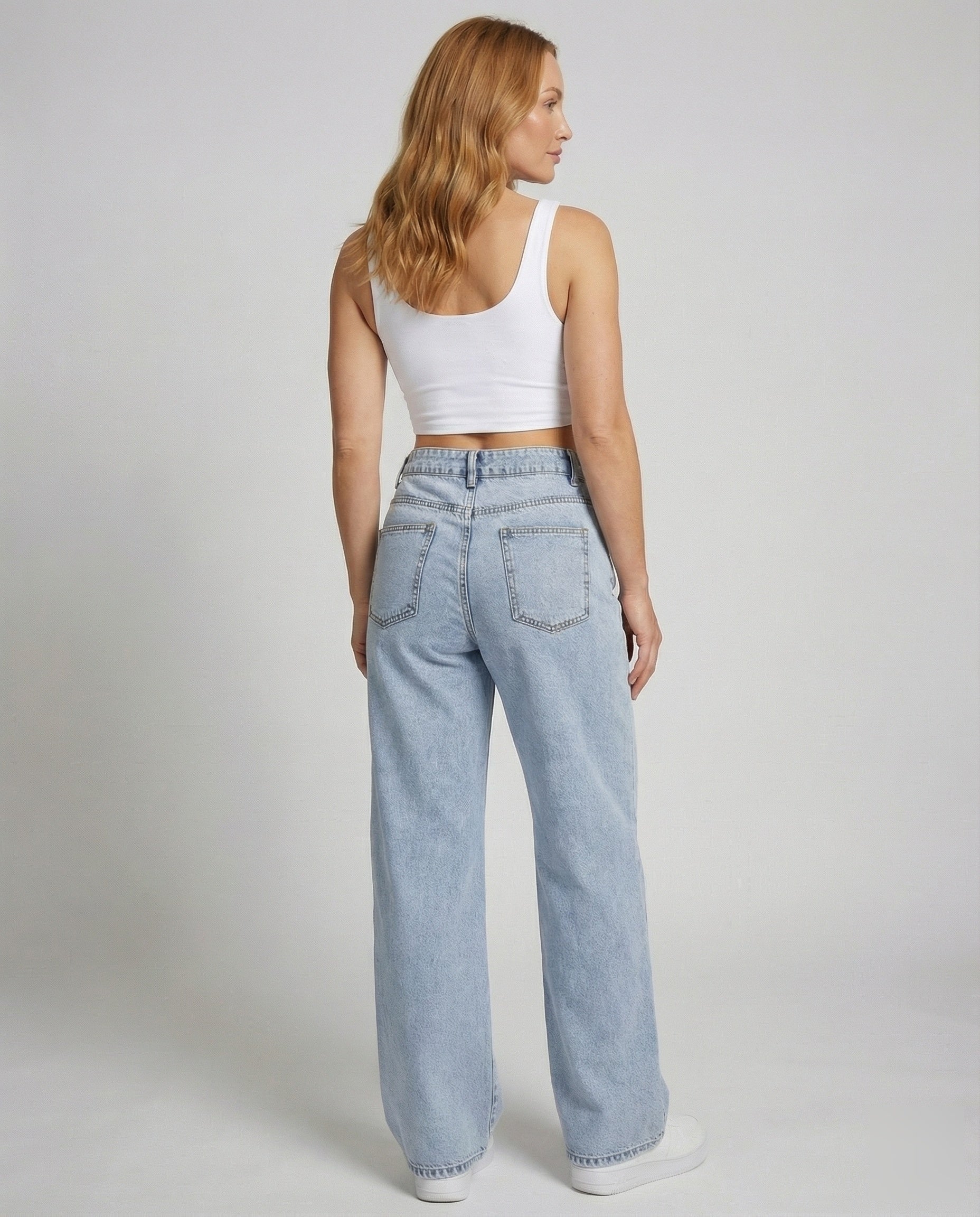 Helvano | Ausgestellte Vintage-Jeans mit weitem Bein für Damen