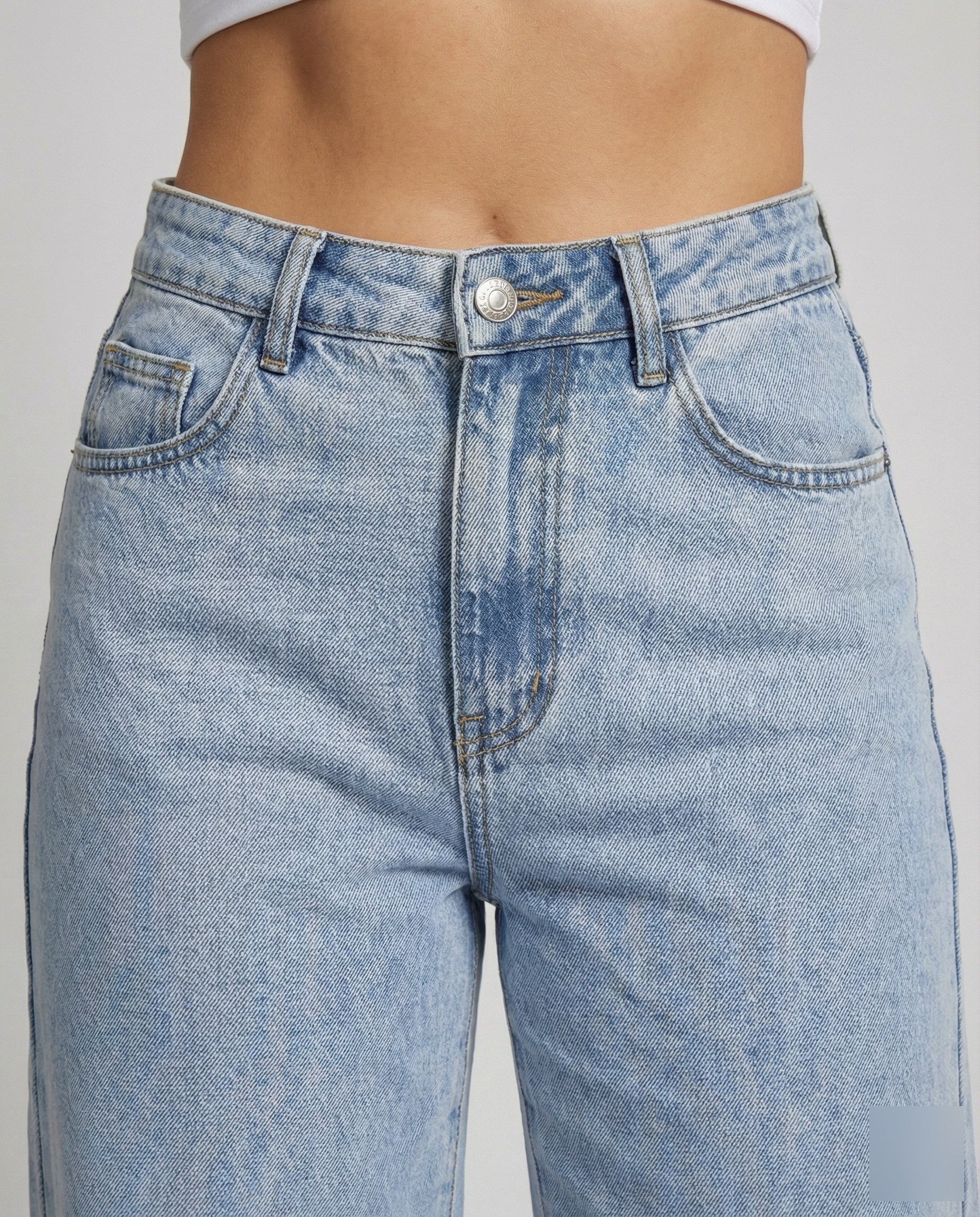 Helvano | Ausgestellte Vintage-Jeans mit weitem Bein für Damen