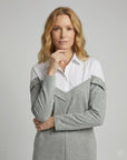 Helvano | Sweatshirt-Tunika mit Hemdkragen für Damen