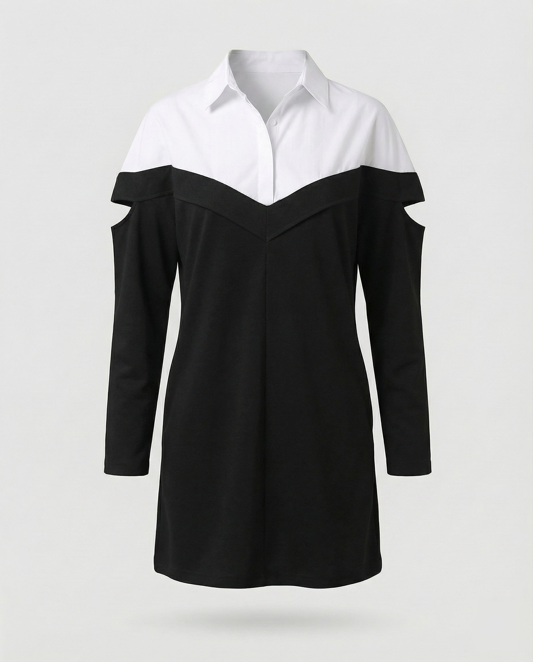 Helvano | Sweatshirt-Tunika mit Hemdkragen für Damen