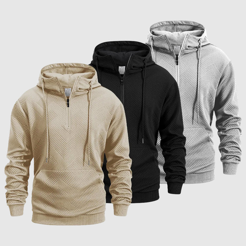Helvano | Herren Sweatshirt mit Troyer-Zipkragen