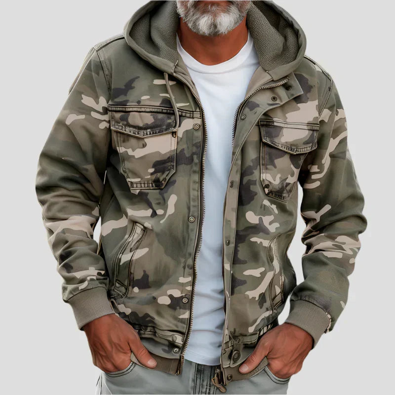 Helvano | Herren Kapuzenjacke im Military-Look