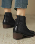 Helvano | Damenstiefelette aus Leder mit Blockabsatz