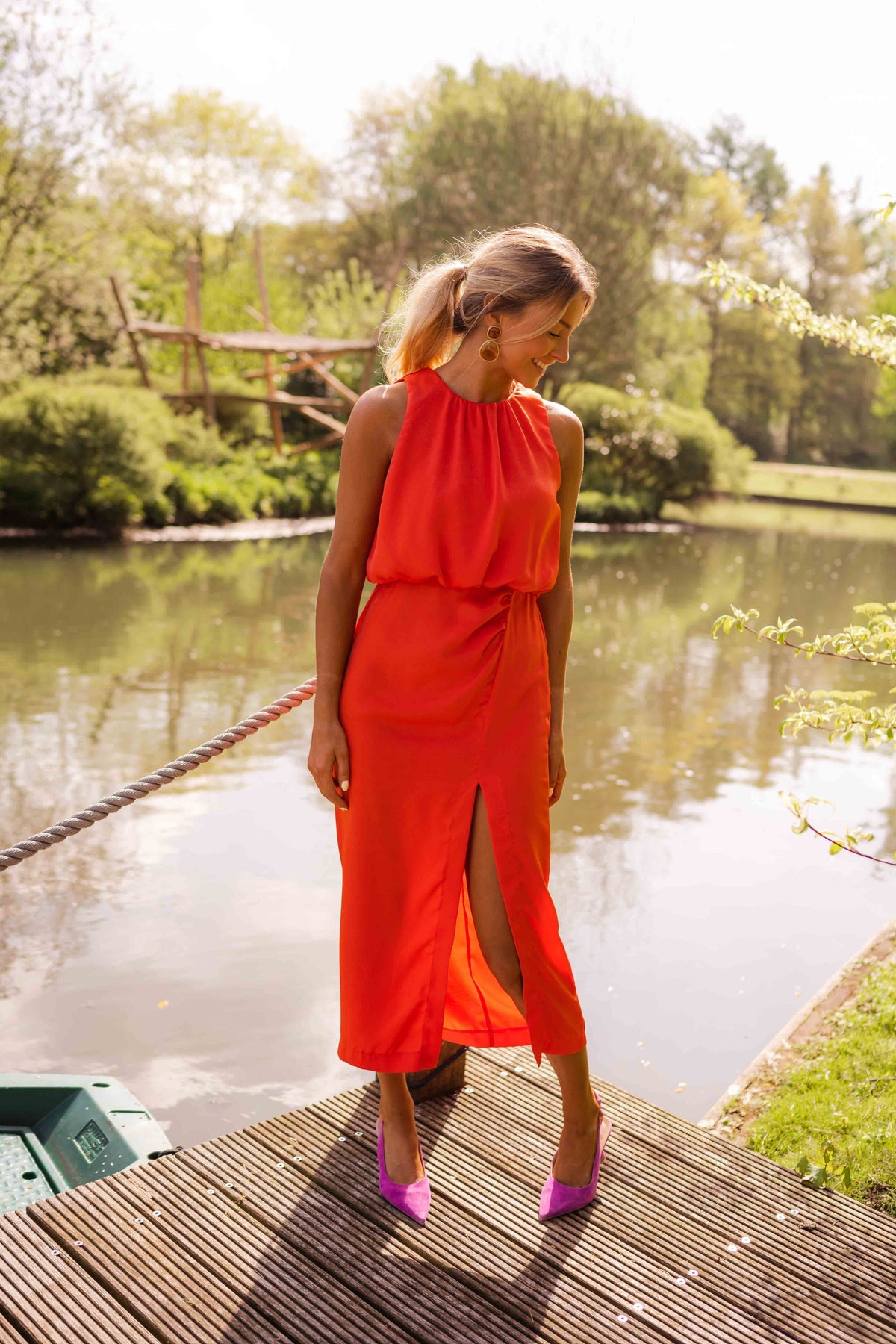 Helvano | Ärmelloses Midikleid für Damen