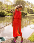 Helvano | Ärmelloses Midikleid für Damen