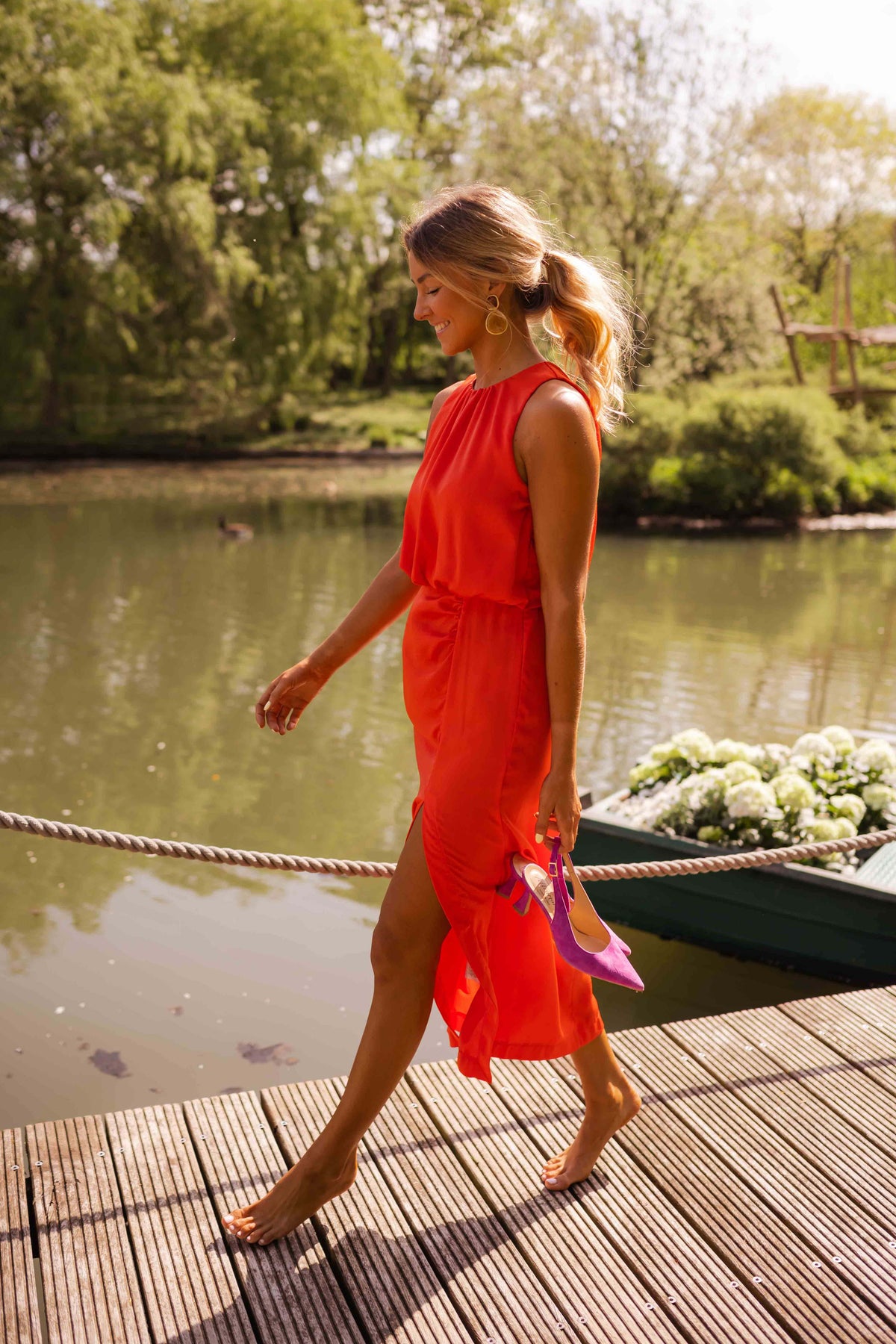 Helvano | Ärmelloses Midikleid für Damen