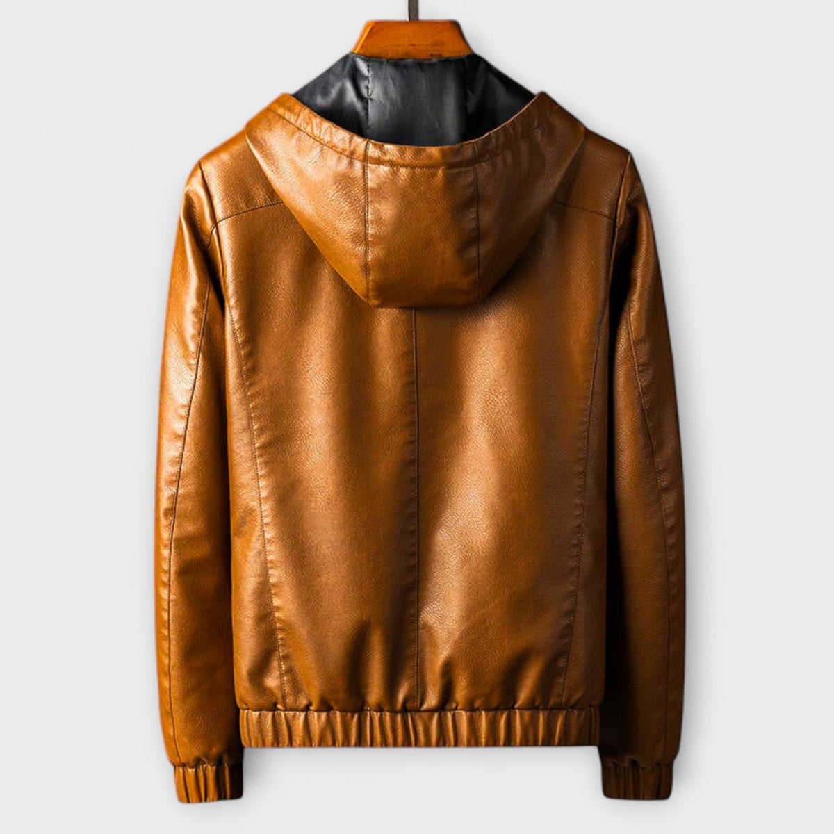 Helvano | Kunstleder-Jacke mit Kapuze für Herren