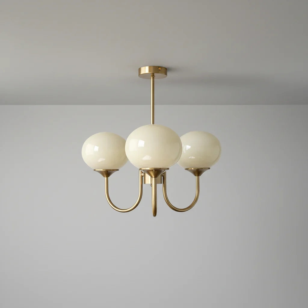 Helvano | Deckenleuchte aus Glas mit Goldfinish