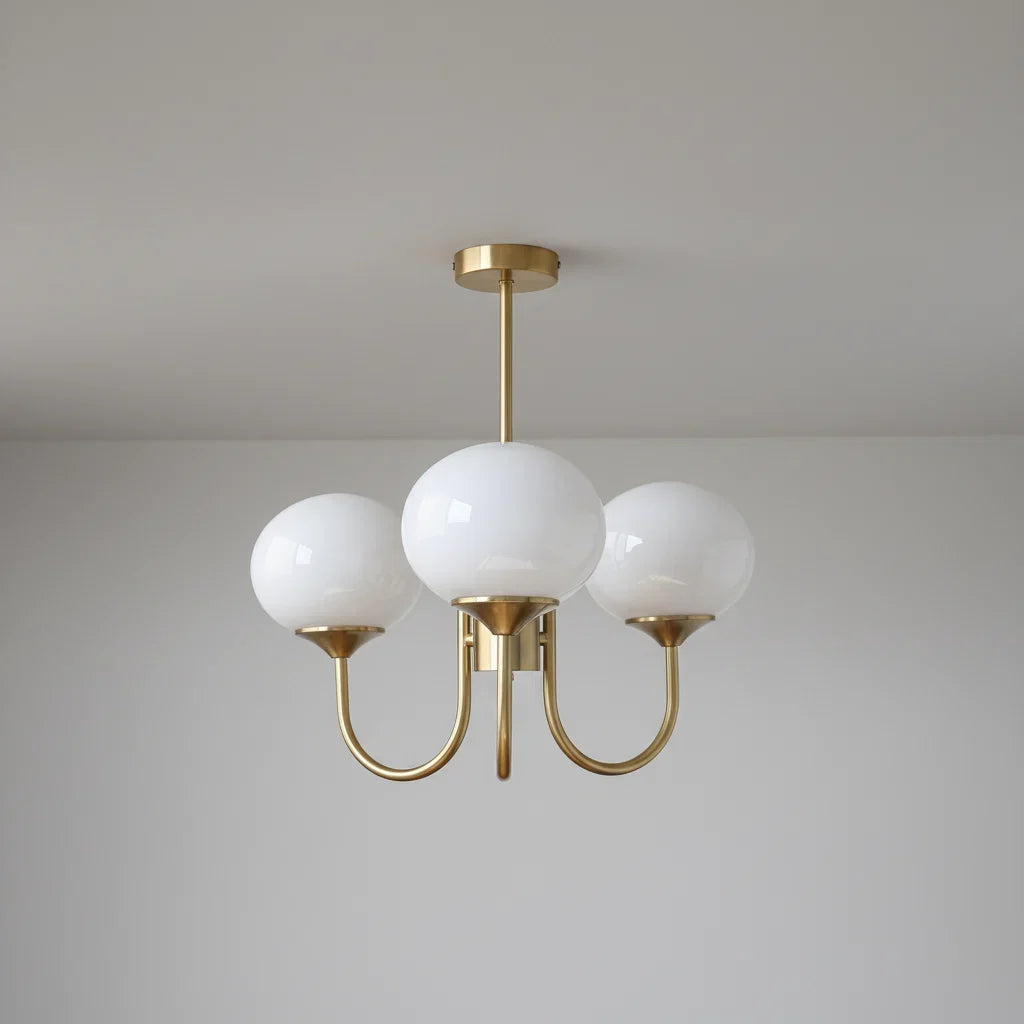 Helvano | Deckenleuchte aus Glas mit Goldfinish